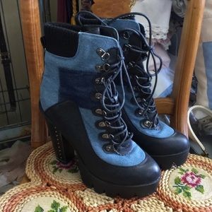 Bumper High Heel Denim Boots